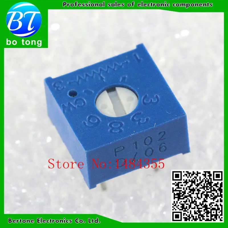 

100PCS 3386P-1-102LF 3386P 102K ohm 3386P-1-102 3386P-102 3386 P102 Adjustable resistance potentiometer