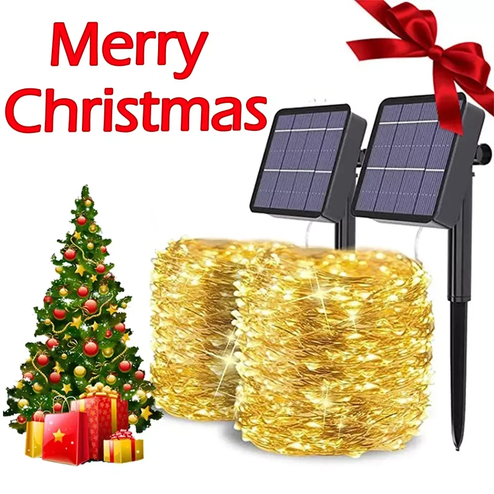 

LED Solar Strip Light Home Garden Copper Wire Light String Fairy Outdoor Solar Powered Christmas Party Decor 20M 200 LEDS