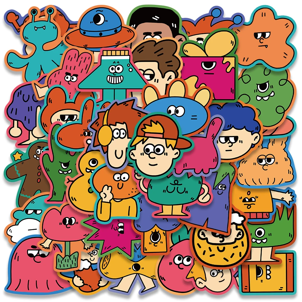 

10/40Pcs Strange Little Monster Stickers Cute Toy Decals For Kids Suitcase Laptop Stationery Guitar Stickers Kids Toys Gifts