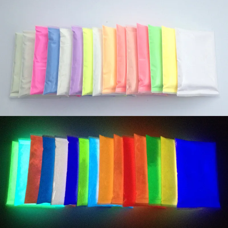 10 г Яркий светящийся порошок 12 цветов долговечный сверхъяркий ультратонкий