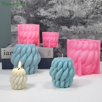 geometric rotating twist candle mould diy abstract art scented candle silicone mould candle making plaster resin molds