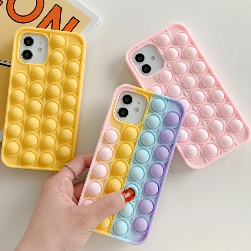 

Stress Pop Bubble Case for iPhone XR 12 11 13 Pro Max Xs 8plus iphone 6 plus 7 8 6s X iphone13 iphone11 Phone Cover Funda