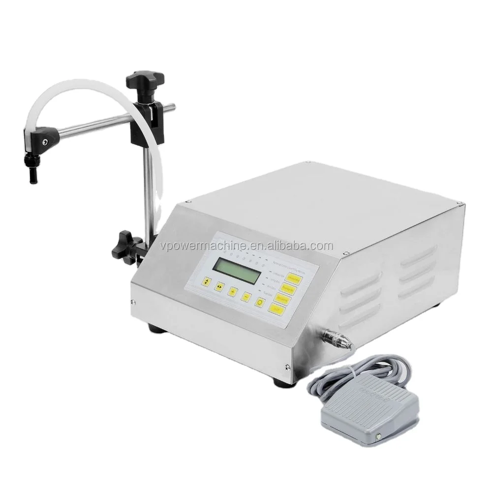 

GFK160 small type liquid filling machine electric digital pump single head filling machine for beer, milk, water, oil, juice