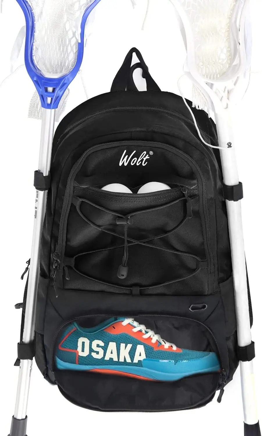 

Turf Lacrosse Backpack Bag - Extra Large Storage Room for Holding All Lacrosse or Field Hockey Equipment, Two Stick Holders and