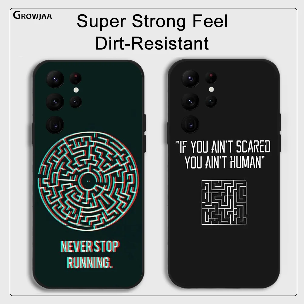The M-Maze R-Runner Phone Case for Samsung Galaxy S24 Ultra S22 S23 S21 S20 5G Protective Silicone TPU Funda