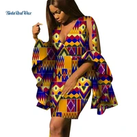 women clothing african dresses for women print draped dresses vestidos bazin riche african ankara party dresses wy4281