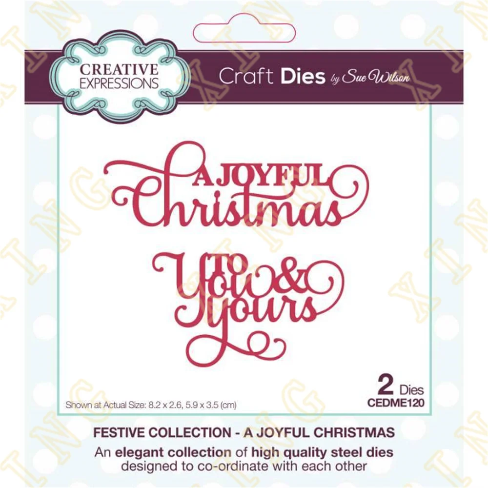 

A Joyful Christmas New Product for 2022 Metal Craft Cutting Dies Diy Scrapbook Paper Diary Decoration Card Handmade Embossing