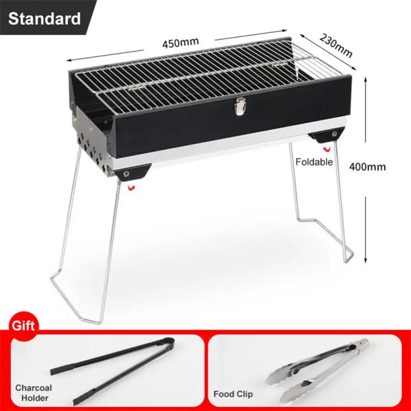 Outdoor Barbecue Grills Stainless Steel BBQ Grill Charcoal Grill Portable Folding Grill