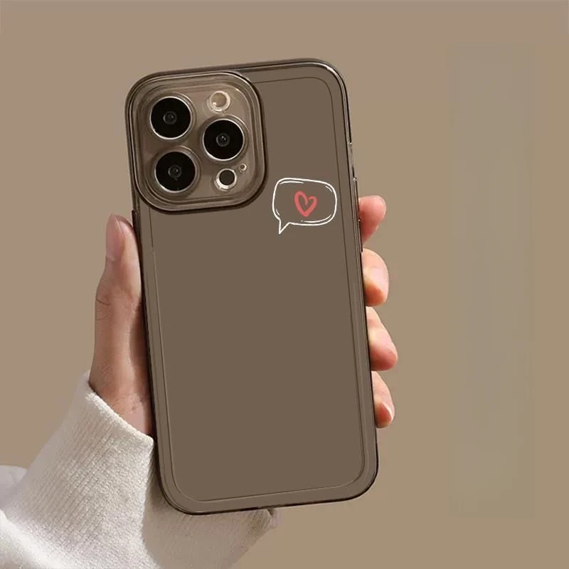 Чехол для телефона Отправка любовных сообщений пары iPhone 16 15 11 12 14 13 Pro Max Mini XS XSM XR 7 8