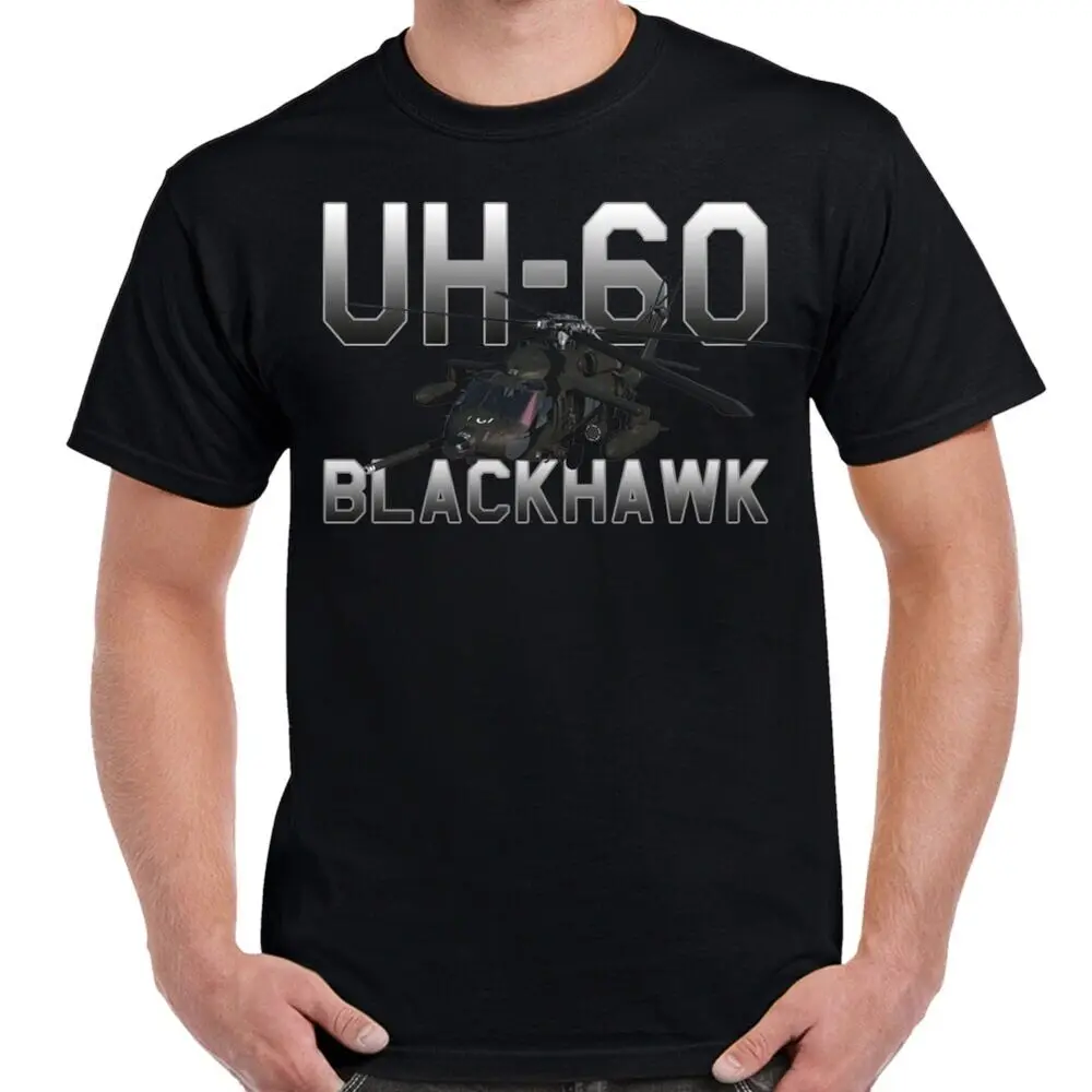 

UH-60 Black Hawk Utility Military Helicopter T-Shirt Short Sleeve Casual 100% Cotton O-Neck Summer Mens T-shirt Size S-3XL
