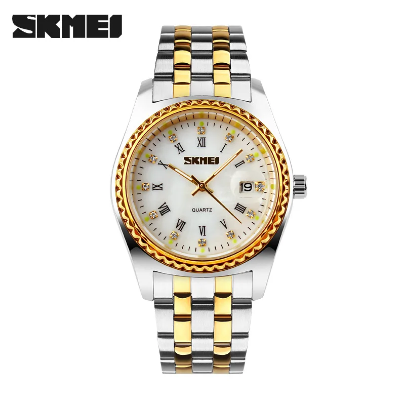 Skmei Quality Assurance New Fashion Diamond Men's Quartz Watch Stainless Steel Watch
