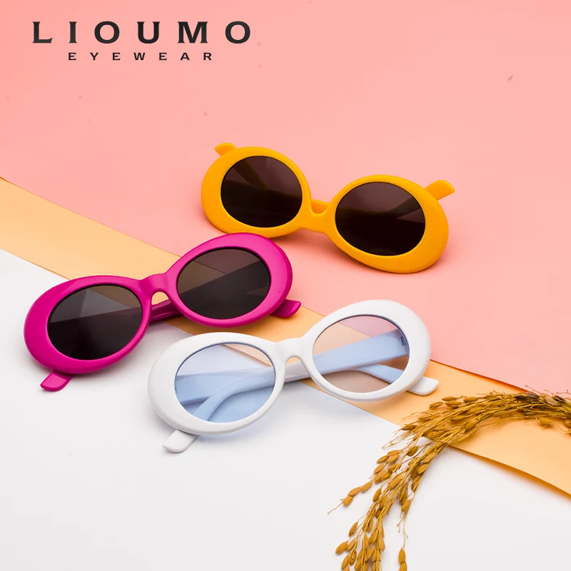 Овальные Солнцезащитные очки LIOUMO в стиле ретро для мужчин и женщин винтажные