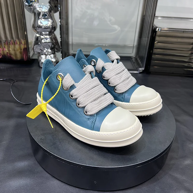 

Кроссовки мужские/женские из натуральной кожи, на шнуровке и толстой подошве