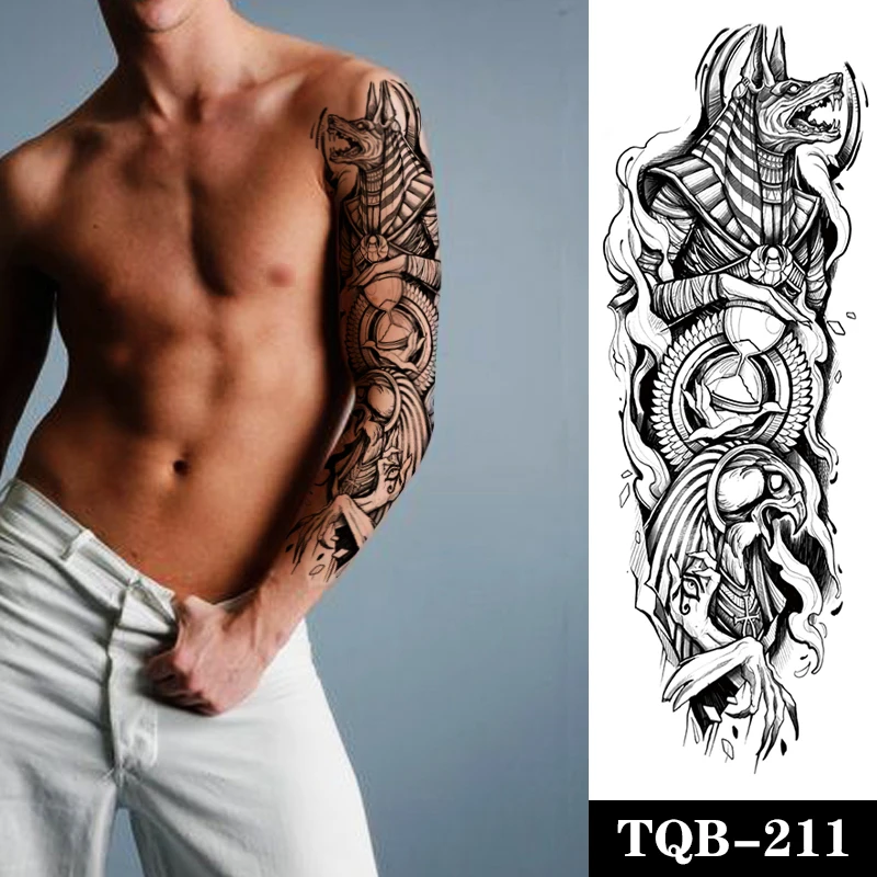

Waterproof Temporary Tattoo Sticker Wolf Eagle Paw Eyes Full Arm Large Size Sleeve Tatoo Fake Tatto Flash Tattoos for Men Women