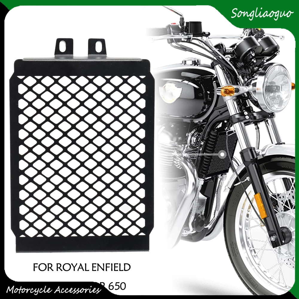 

Motorcycle For Royal Enfield Interceptor 650 2021 aluminum Radiator Guard Grille Protective Guard Cover