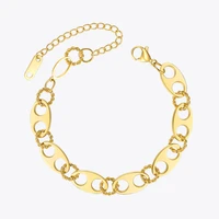 enfashion hollow pig nose bracelets for women gold color bangle 2022 stainless steel party pulseras fashion jewelry b202217