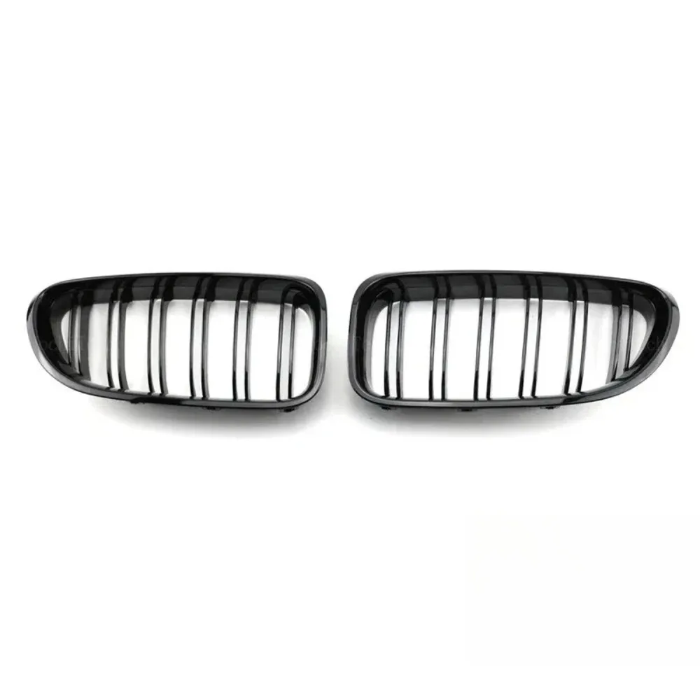 Фото Новая передняя решетка радиатора Sport Grill для BMW 6 серии F06 F12 2012-17, ABS, с двойными ламелями, глянцевая черная №4