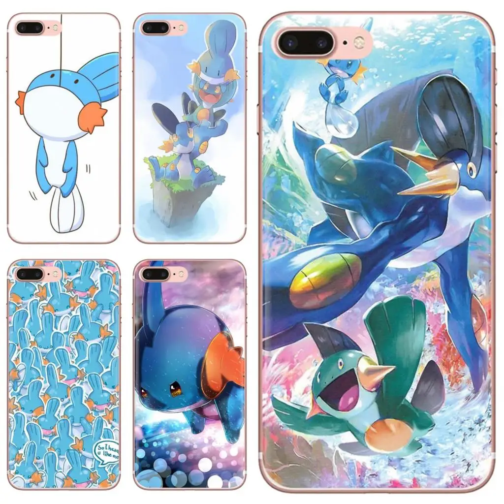 Anime Cartoon Mudkip Charmander Art Silicone Phone Cases Covers For Xiaomi Mi A1 A2 A3 5X 6X 8 9 9T 10 10T 11 Lite SE Pro