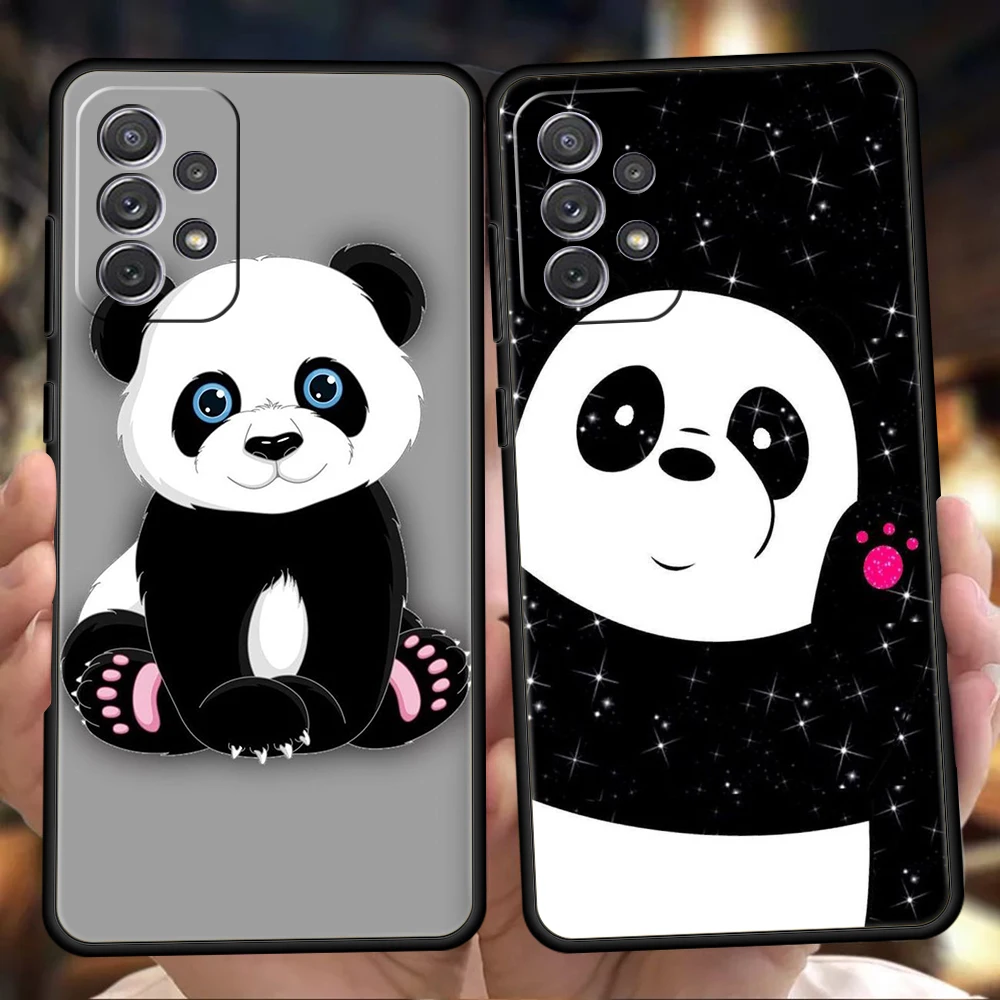 

Bubududu Panda Phone Case Cover for Samsung Galaxy A13 A14 A22 A32 A33 A34 A52 A72 A11 A51 A71 5G Shockproof Soft Shell Capa Bag