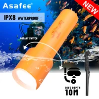 60g portable t6 led diving flashlight torch 800lm ipx8 waterproof 200m range 10m underwater diving fishing camping scuba lante