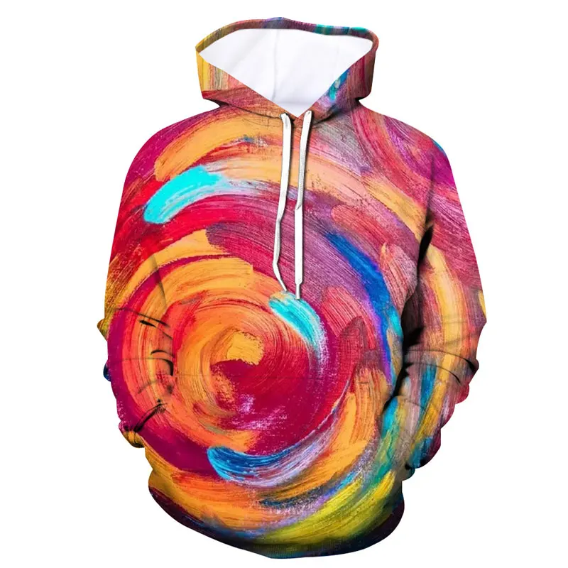 

3D Colorful Graphic Print Long Sleeve Hooded Hoodies For Men Boy Lover Hip Hop Sweatshirts Clothing Casual Fashion Apparel