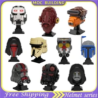 moc space wars battle bust helmet collection classic movie bricks assembled model building blocks children toys gifts