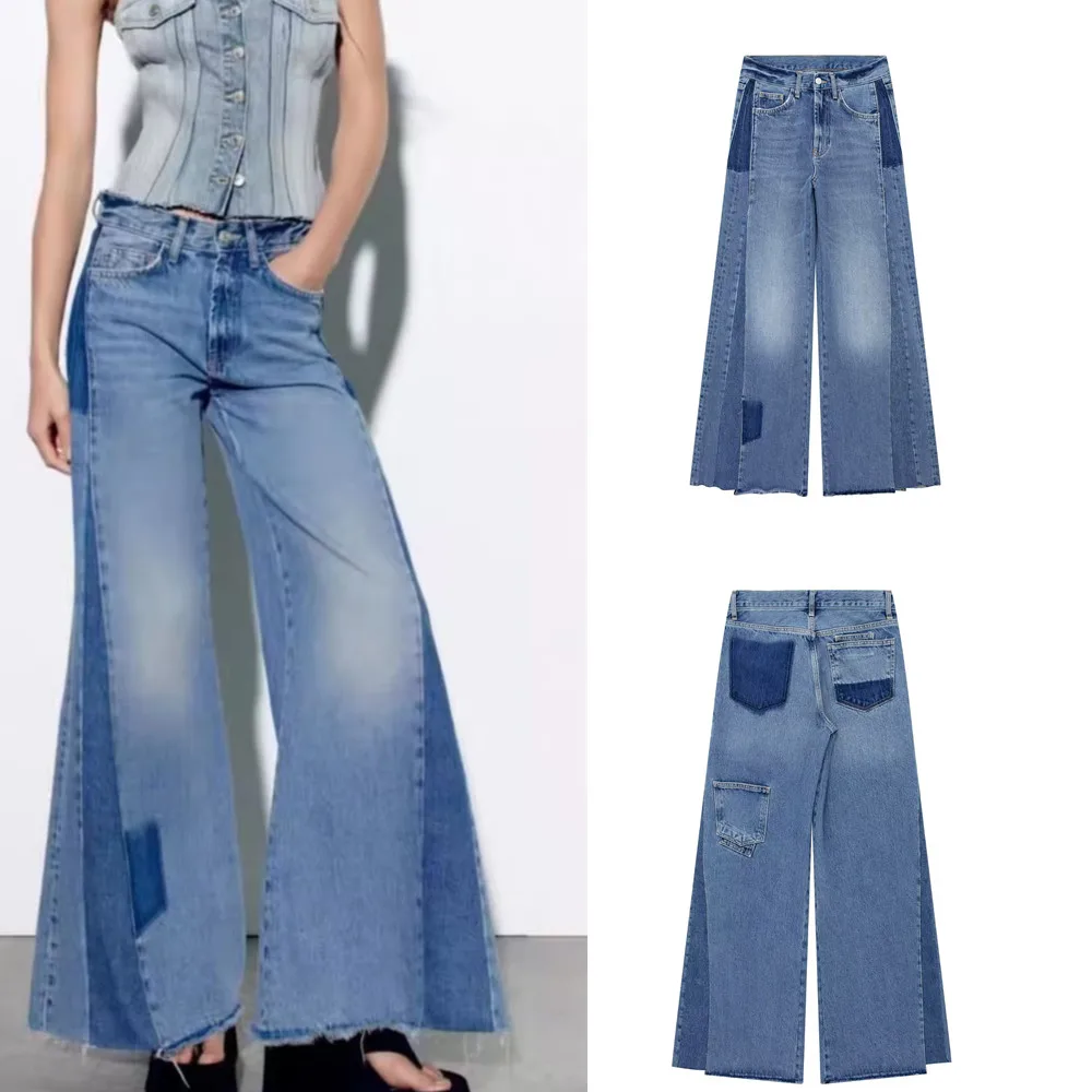 

Женские брюки в стиле бойфренда, с широкими штанинами и средней талией