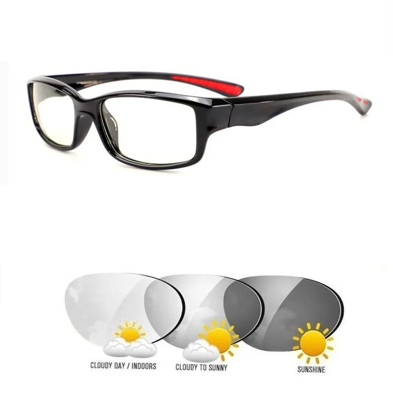

Vazrobe Anti Blue Light Photochromic Myopia Glasses Male Women TR90 -100 150 Outdoor Optical Eyeglasses Frame Men Transition