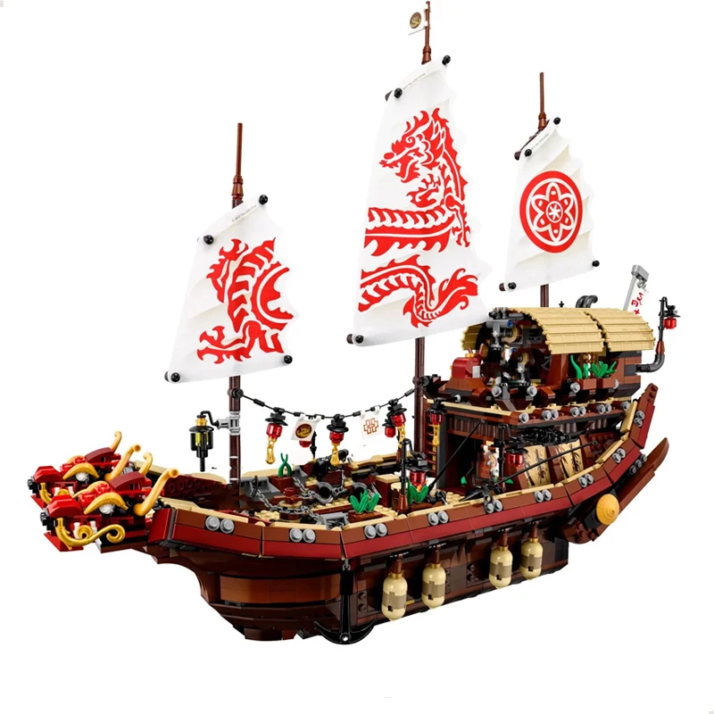 

Big Series Bricks The Destiny's Bounty Ship Model Compatible 70618 Building Blocks with Figures Toys for Children Christmas Gift