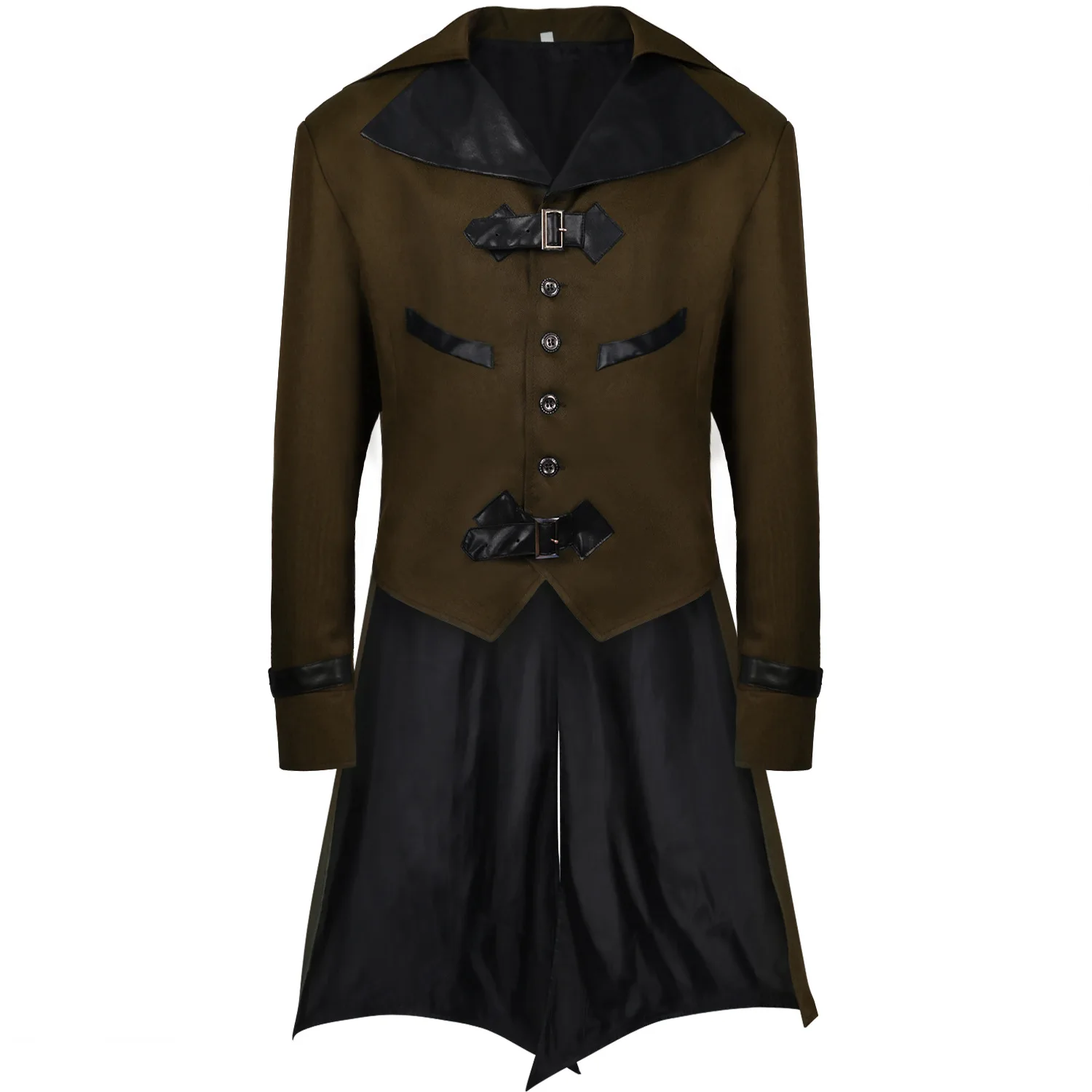 

Men Medieval Steampunk Tailcoat Jacket Vampire Renaissance Victorian Steampunk Gothic Trench Coat Uniform Men Vintage Jackets