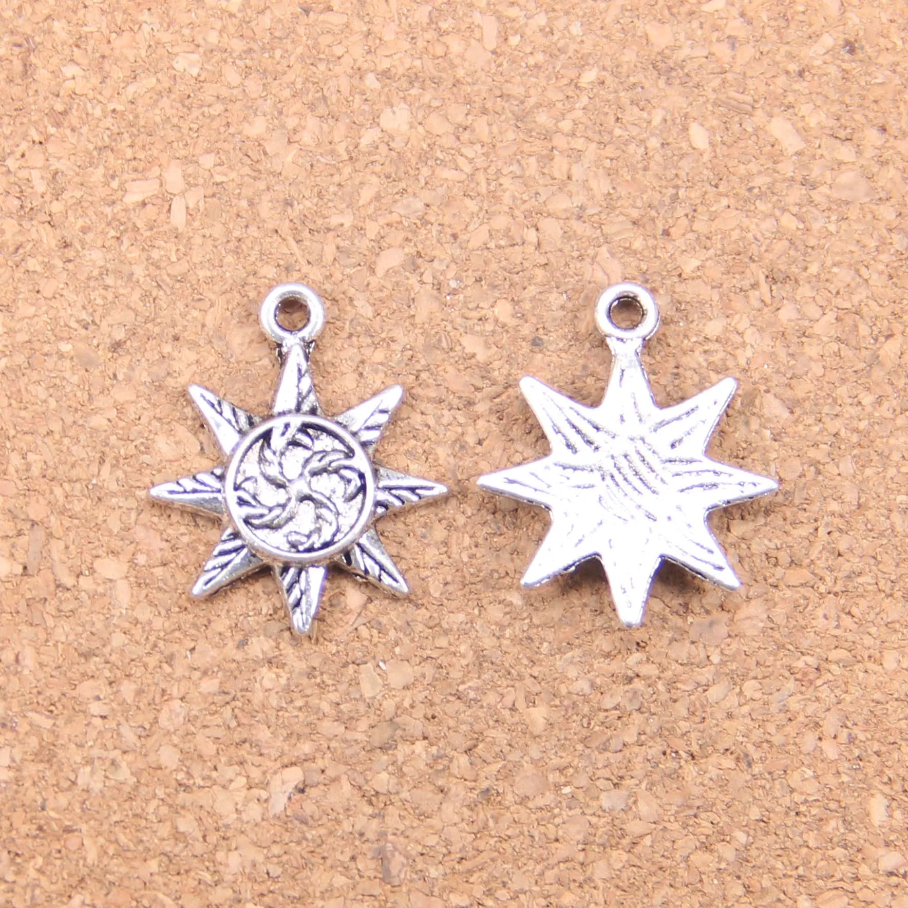 

62pcs Charms sun 23x18mm Antique Pendants,Vintage Tibetan Silver Jewelry,DIY for bracelet necklace