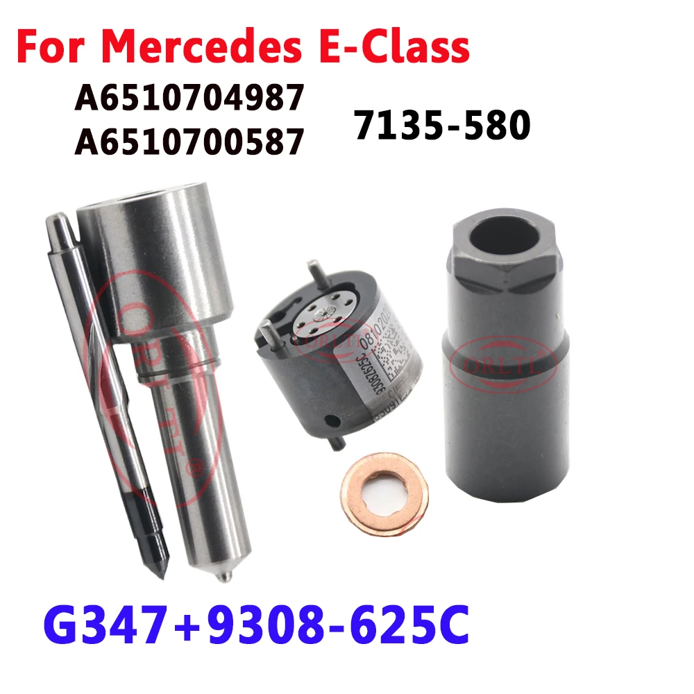 

7135-580 комплекты дизельных инжекторов сопло L347PBD клапан 9308-625C медная шайба 2,5 мм для MB A6510704987 A6510700587 EMBR00002D