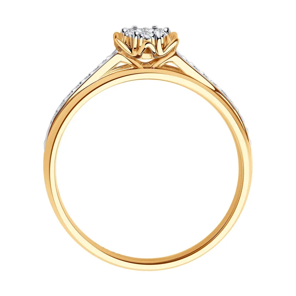 Кольцо SOKOLOV Diamonds из золота с бриллиантами Золото 585 Женское Оригинальная