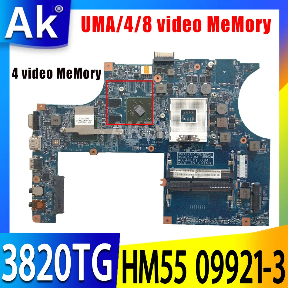 

Akemy 3820TG 3820TG Motherboard MBPTB01001 For Acer Aspire 3820T 3820TG Laptop Motherboard mainboard HM55 09921-3