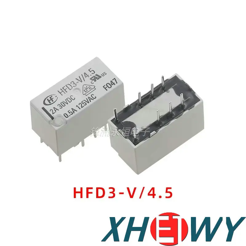 HFD3-V/4.5 HFD3-V/5 HFD3-V/12 HFD3-V/24 HFD3-I/5 HFD3-I/12 HFD3-I/24 Реле 2A 30VDC 8-контактный HFD3-V HFD3-I 4 5 В 12 24