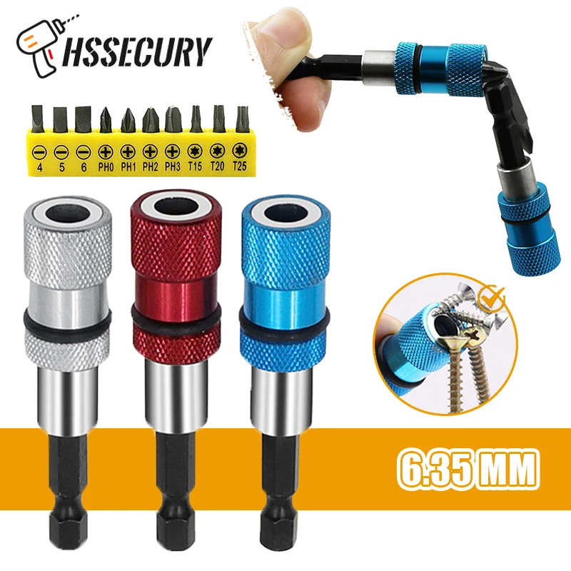 

6,35 мм шестигранный хвостовик глубина отвертки магнитные отвертки биты с держателем сверл шестигранный хвостовик удлинитель электрического шуруповерта бита