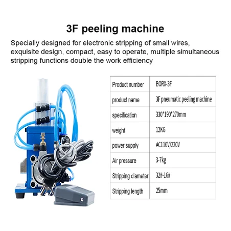 

Автоматическая машина для зачистки проводов 3F, пневматический аппарат для скручивания кабеля 3FN, устройство для зачистки проводов, резак для лезвий 3F