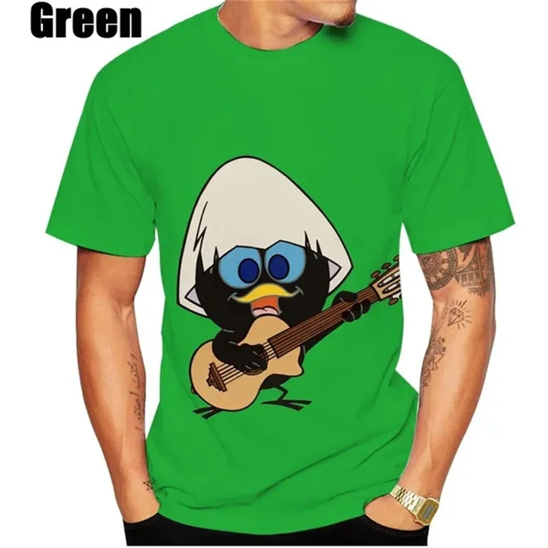 Мужская футболка с 3D-принтом Calimero модный топ круглым вырезом и коротким рукавом в