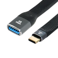 usb3 0 type a female usb 3 1 type c male host for laptop phone otg flat slim fpc data cable