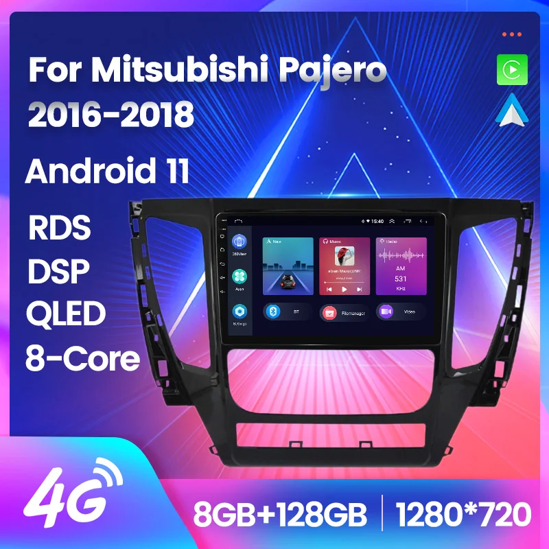 

Автомагнитола на Android 11, мультимедийный видеоплеер, стерео для Mitsubishi Pajero 2016-2018, 8-ядерный процессор, GPS-навигация, Carplay, авто, Wi-Fi, 4G, BT