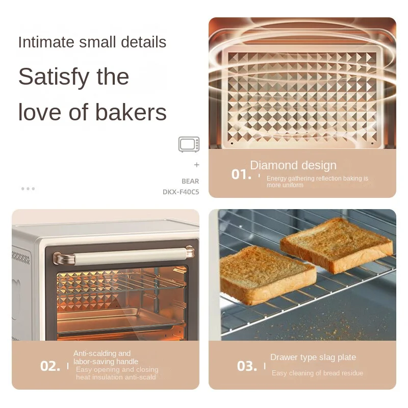 Электрическая духовка 40 л для домашнего использования с независимым контролем