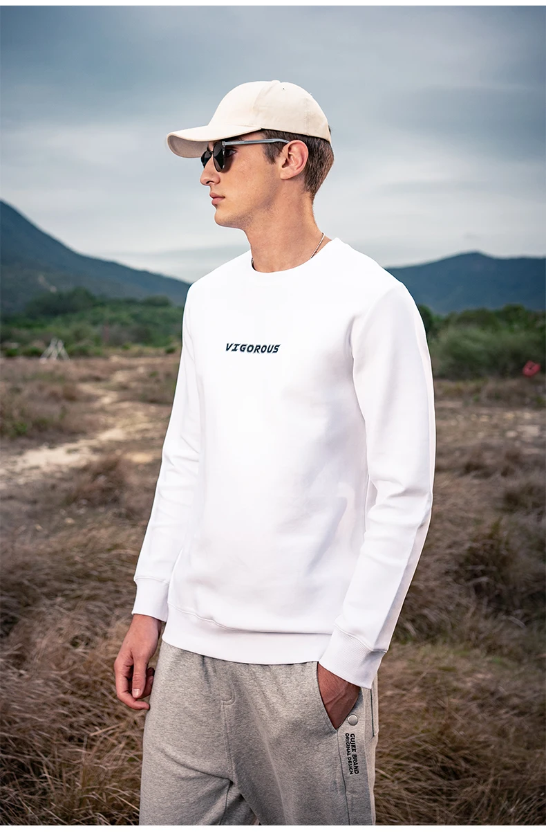 

5535 2021 autumn new men's trend letter printing round neck Sweatshirts