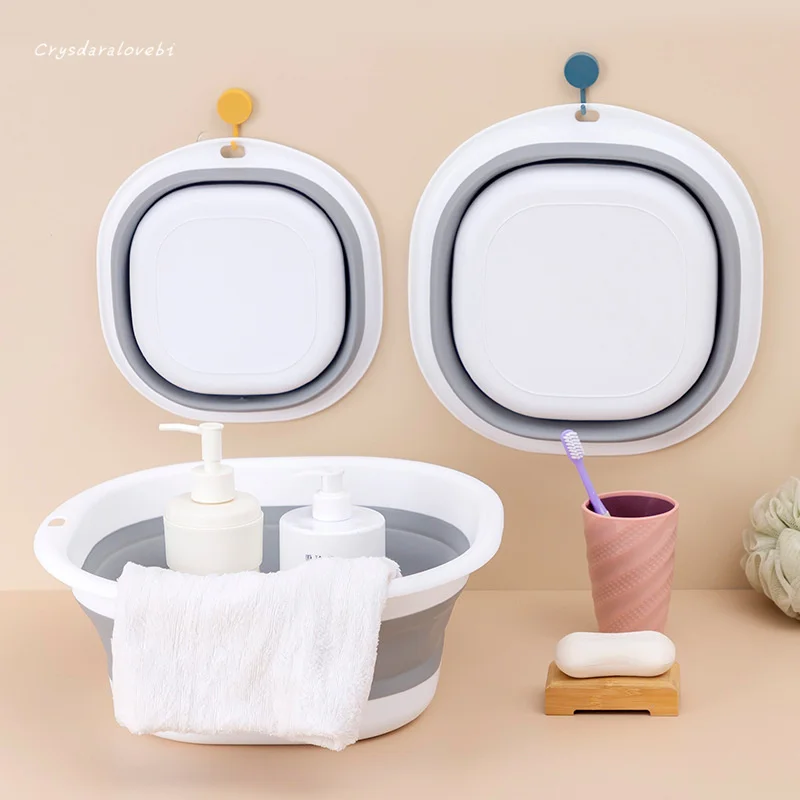Foldable Washbasin Large Household Student Dormitory Baby Basin Portable Compression Travel Small Laundry Basin