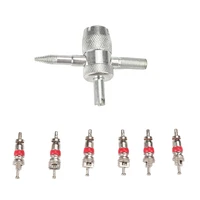 4 way valve tool 4 in 1 removal 6 brass valve core car truck motorcycle air conditioning units
