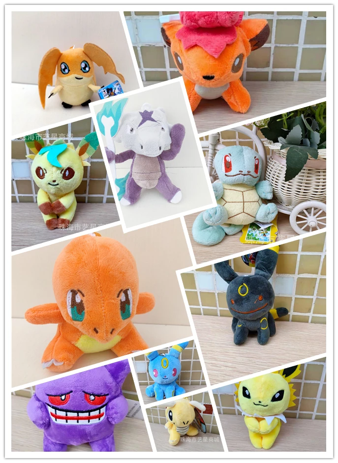 

Pokemon Pendant Doll Ragdoll Pikachu Jeni Turtle Gengar Plush Toy Doll Ornament Christmas Gift
