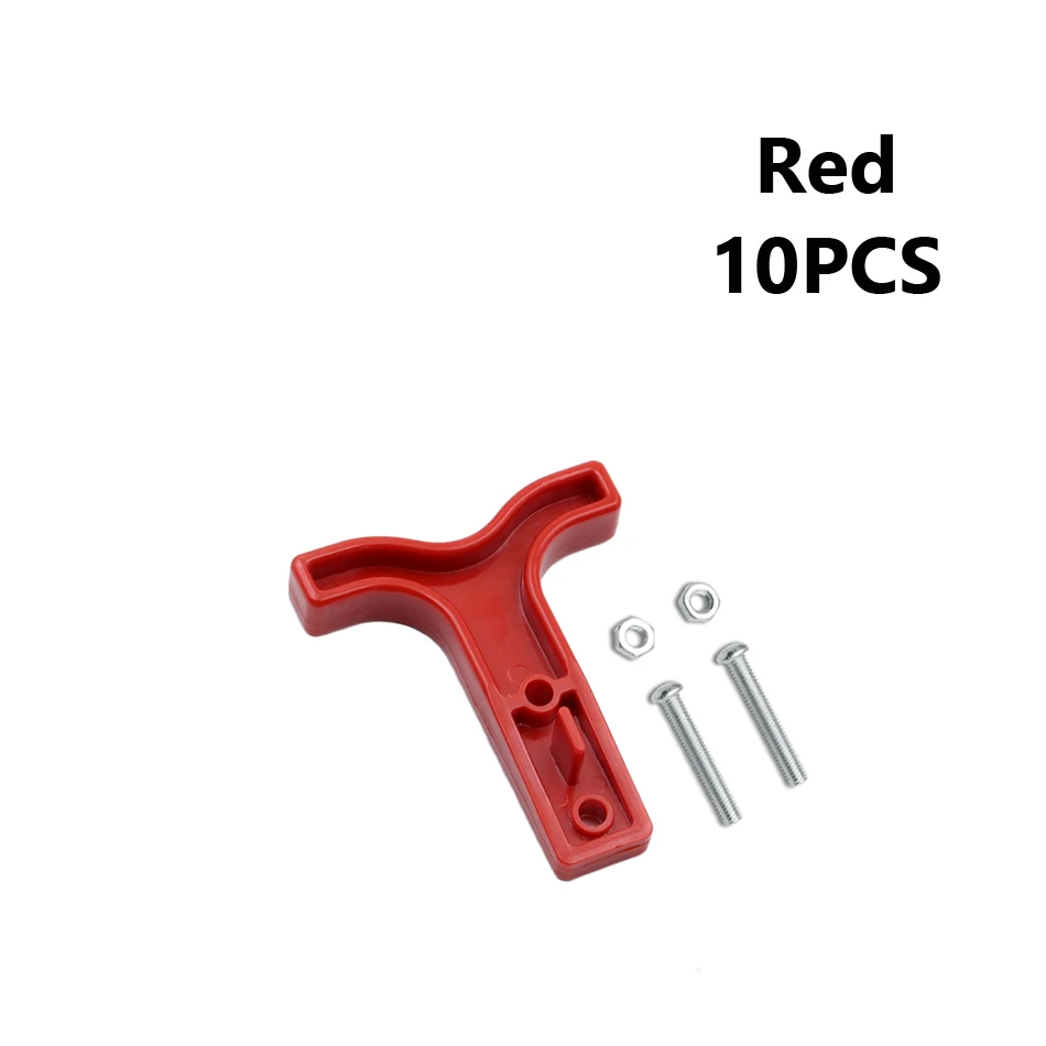 

10 шт., Т-образная ручка для 2-контактного разъема аккумулятора вилочного погрузчика, 50 А, 600 В