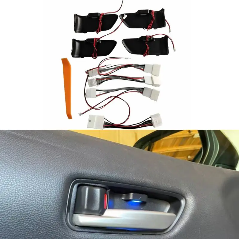 

Для Toyota Corolla E210 2019 2020 2021 ​ Подлокотник для дверной чаши 2022, атмосферный светильник для интерьера, светодиодный синий светильник для дверной чаши, ручка рамы