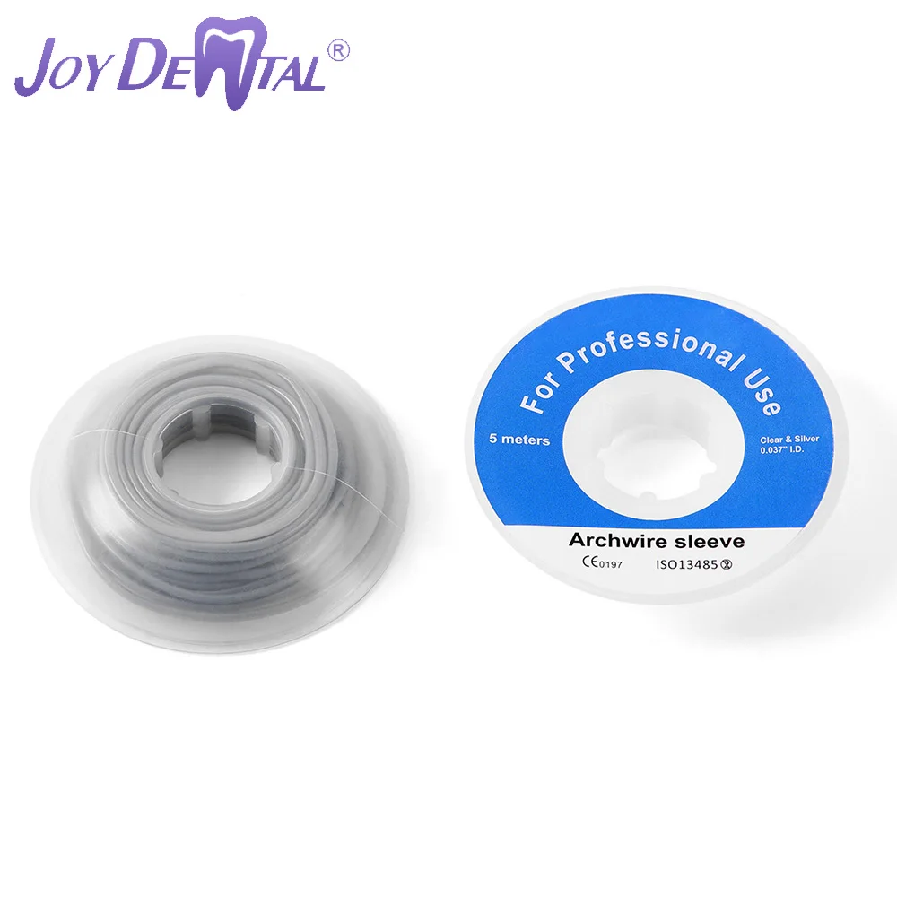 

JOY DENTAL Dental Orthodontic Elastic Archwire Sleeve Tubing 5 Meters Length Clear/Silver Optional