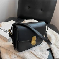 luxury designer box small handbags for women new 2022 trend vintage push lock triple compartments ladies shoulder crossbody bags
