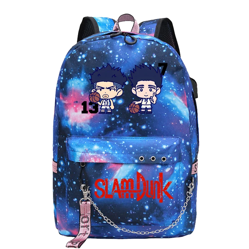 

Large Capacity SLAM DUNK Anime Schoolbag Female Shoulders Bag Man Travel Bags Teens Student School Backpack Kawaii Sac A Dos